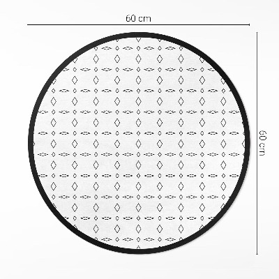 Kulatý vinylový koberec Minimalistické moderní ornamenty