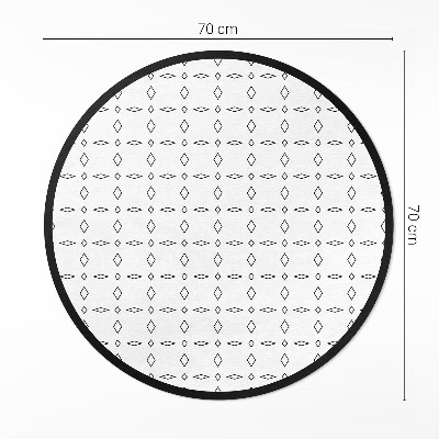 Kulatý vinylový koberec Minimalistické moderní ornamenty