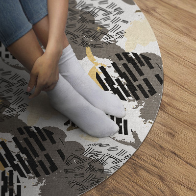 Kulatý vinylový koberec Abstraktní kompozice skvrn a tvarů
