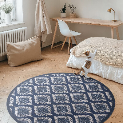 Kulatý vinylový koberec Elegantní vzor imitace látky