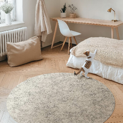 Kulatý vinylový koberec Imitace látky skvrnité pozadí