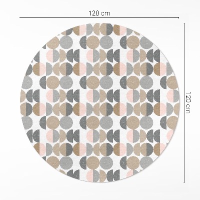Kruhy a půlměsíce geometrický vzor retro