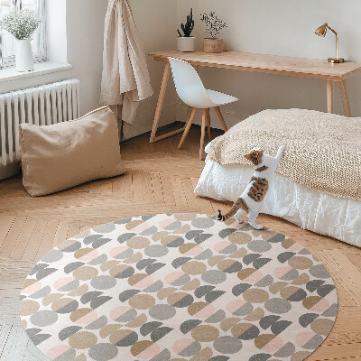 Kruhy a půlměsíce geometrický vzor retro