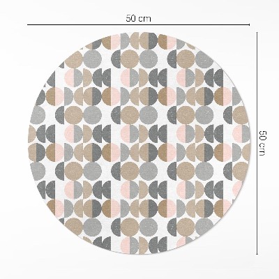 Kruhy a půlměsíce geometrický vzor retro