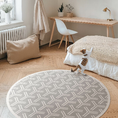 Kulatý vinylový koberec Pravidelný dekorativní vzor