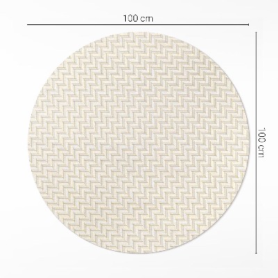 Kulatý vinylový koberec Drobné parkety minimalistická rybí kost