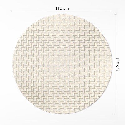 Kulatý vinylový koberec Drobné parkety minimalistická rybí kost