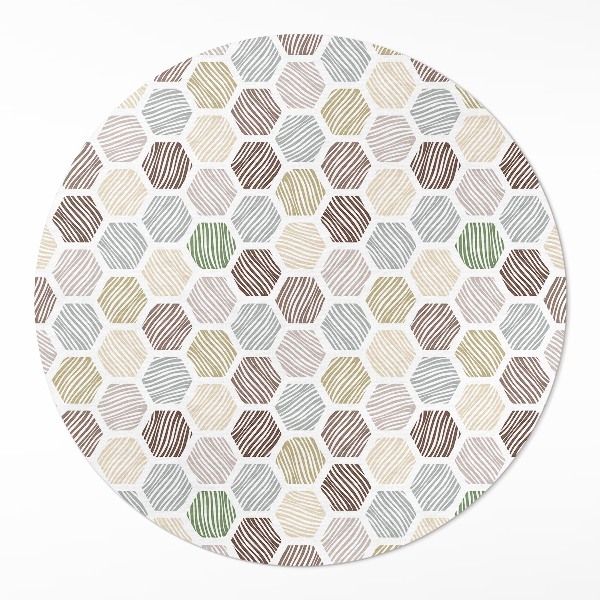 Vzorované hexagony pastelové boho barvy