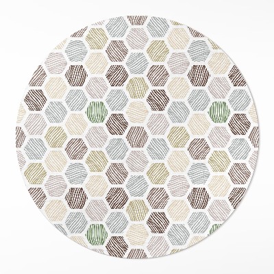 Vzorované hexagony pastelové boho barvy