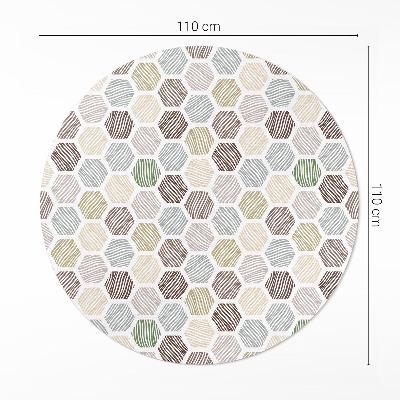 Vzorované hexagony pastelové boho barvy