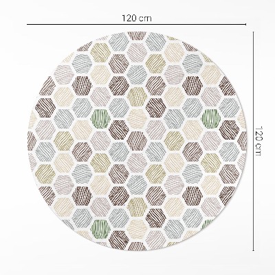 Vzorované hexagony pastelové boho barvy