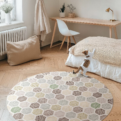 Vzorované hexagony pastelové boho barvy