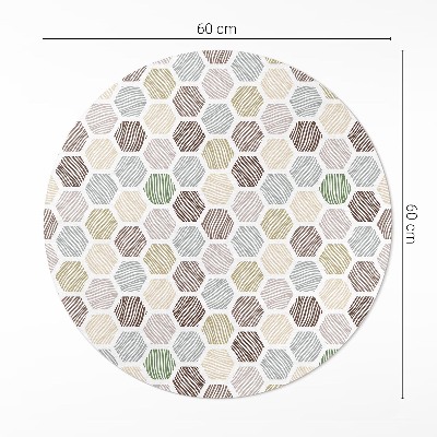Vzorované hexagony pastelové boho barvy