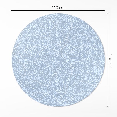 Kulatý vinylový koberec Minimalistické listy módní vzor