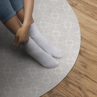Kulatý vinylový koberec Lineární vzor minimalistická dekorace
