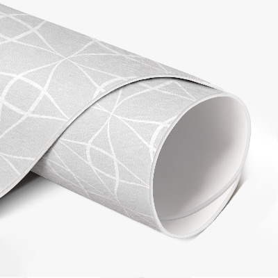 Kulatý vinylový koberec Lineární vzor minimalistická dekorace