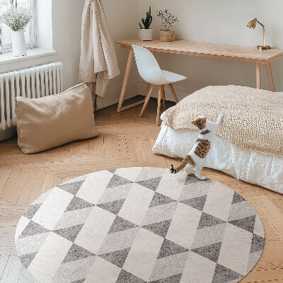 Kulatý vinylový koberec Geometrické kamenné dlaždice
