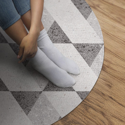 Kulatý vinylový koberec Geometrické kamenné dlaždice