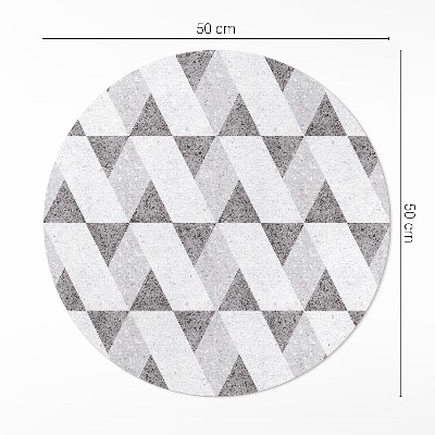 Kulatý vinylový koberec Geometrické kamenné dlaždice