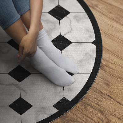 Kulatý vinylový koberec Módní mramorový design dlaždice