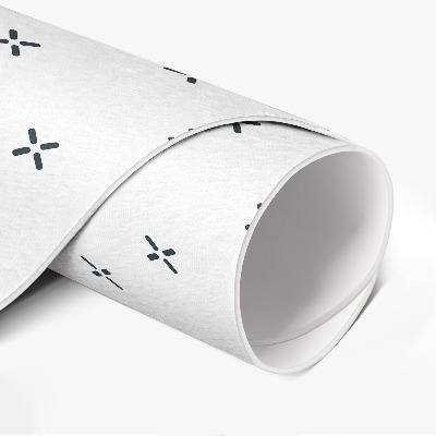 Kulatý vinylový koberec Minimalistický vzor boho