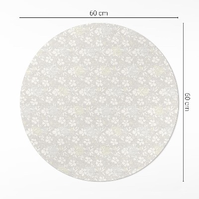 Kulatý vinylový koberec Jemná polní louka drobné květiny boho