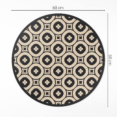 Kulatý vinylový koberec Geometrický vzor dlaždic