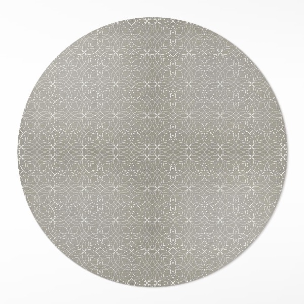 Kulatý vinylový koberec Jemné designy pletené kruhy