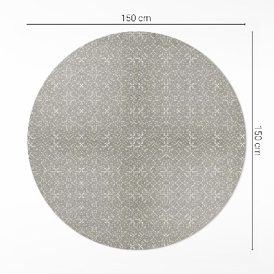 Kulatý vinylový koberec Jemné designy pletené kruhy