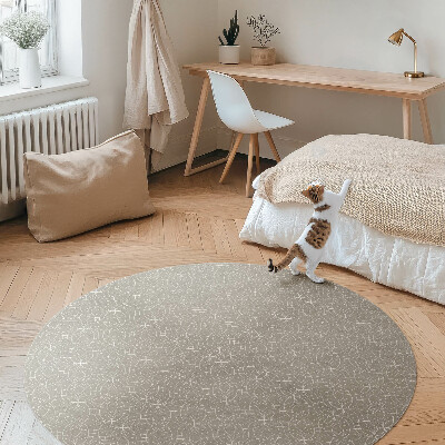 Kulatý vinylový koberec Jemné designy pletené kruhy