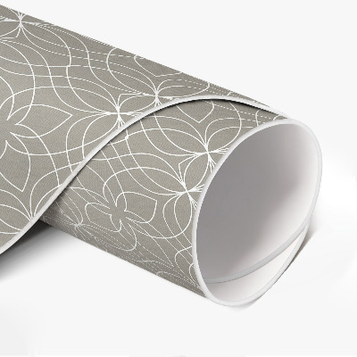 Kulatý vinylový koberec Jemné designy pletené kruhy