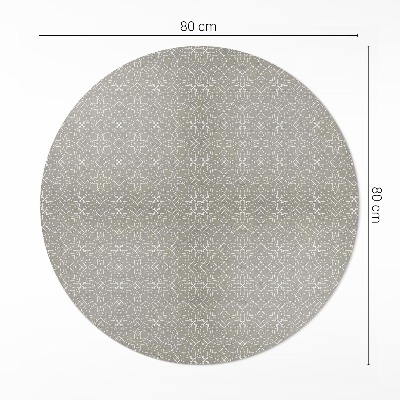 Kulatý vinylový koberec Jemné designy pletené kruhy