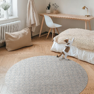 Kulatý vinylový koberec Drobná mozaika ornamentální detaily