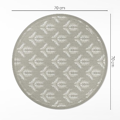 Kulatý vinylový koberec Rostlinné ornamenty pravidelný vzor