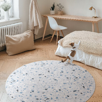 Kulatý vinylový koberec Kamenná deska stylový gres