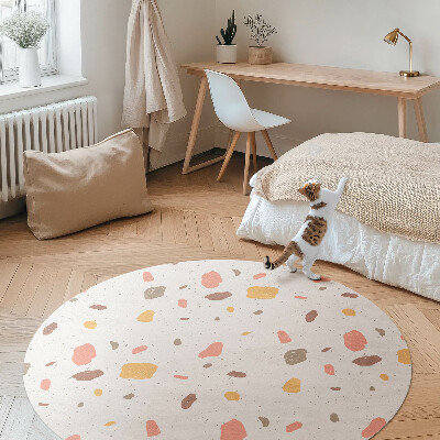 Kulatý vinylový koberec Pastelový gres kamenná deska
