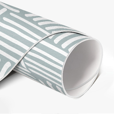 Kulatý vinylový koberec Boho pletený vzor minimalistický