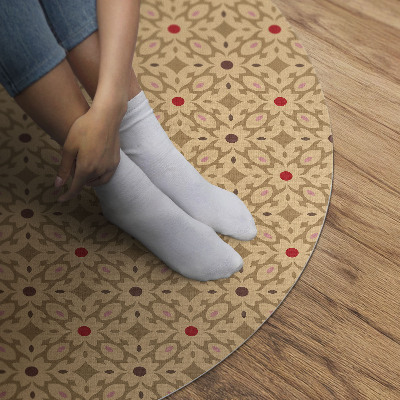 Kulatý vinylový koberec Orientální design styl perský