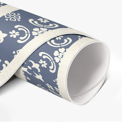 Kulatý vinylový koberec Drobná ornamenty v elegantním stylu