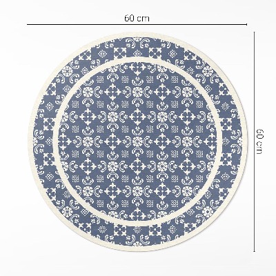Kulatý vinylový koberec Drobná ornamenty v elegantním stylu