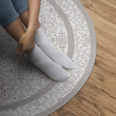 Kulatý vinylový koberec Krásné ornamenty v elegantním stylu