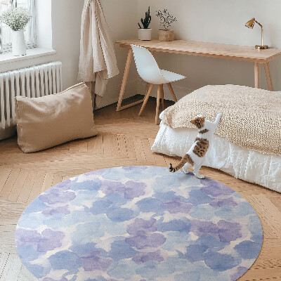 Kulatý vinylový koberec Akvarelové skvrny abstrakce