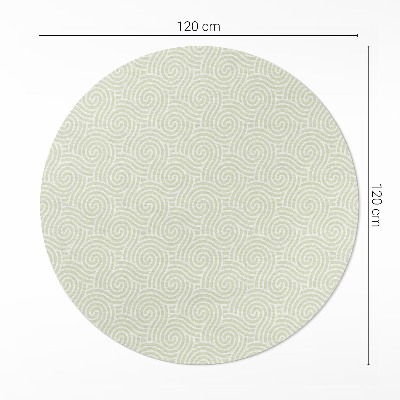 Kulatý vinylový koberec Abstraktní ornament spirály styl art deco