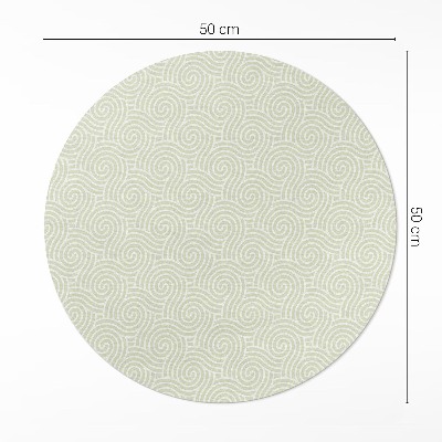 Kulatý vinylový koberec Abstraktní ornament spirály styl art deco