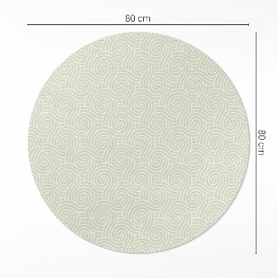 Kulatý vinylový koberec Abstraktní ornament spirály styl art deco