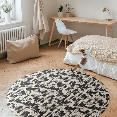 Kulatý vinylový koberec Monochromatická abstrakce skvrny barvy