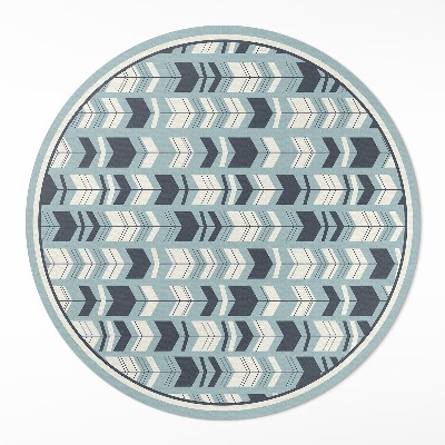 Kulatý vinylový koberec Boho šipky indiánský vzor