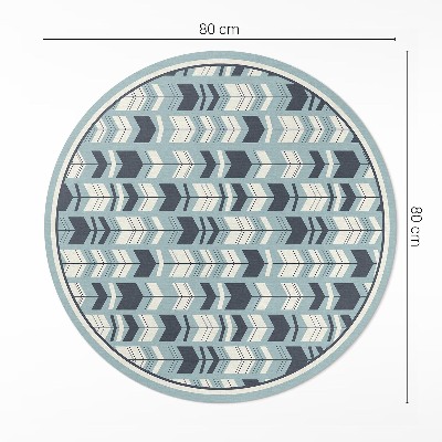 Kulatý vinylový koberec Boho šipky indiánský vzor