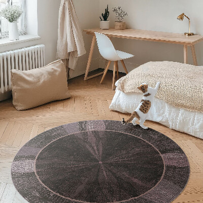 Kulatý vinylový koberec Abstrakce imitace textilie