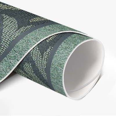 Kulatý vinylový koberec Rostlinné a květinové ornamenty